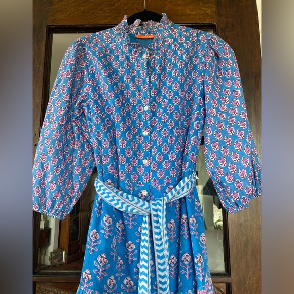 Oliphant blue printed maxi dress - Picture 2 of 6